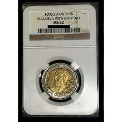 *****Very Rare***** 2008 Mandela Birtday Coin NGC MS62 - Bid per coin