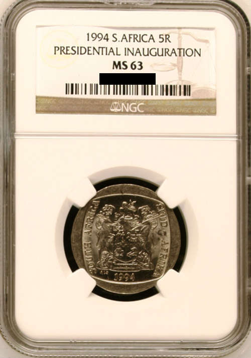 1994 Inauguration MS 63 Mandela Coin - Rare