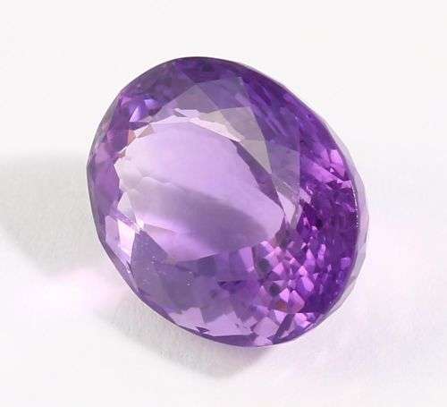 3.47CT Violet Oval Cut Amethyst
