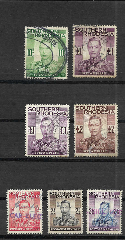 Southern Rhodesia KGVI Selection of Fine used Revenues