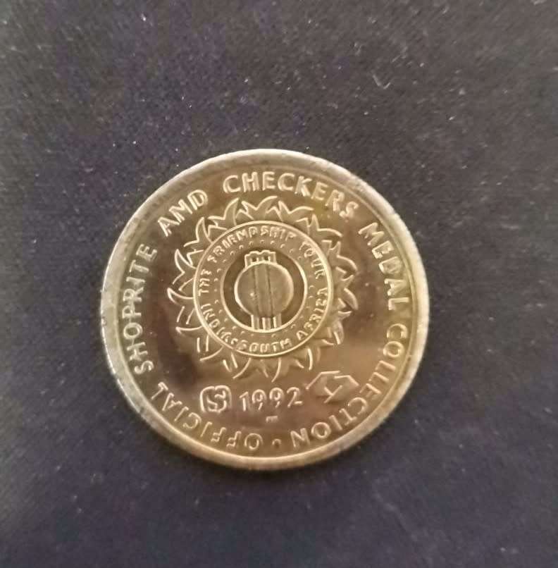 JONTY RHODES : 1992 : OFFICIAL SHOPRITE AND CHECKERS MEDAL COLLECTION