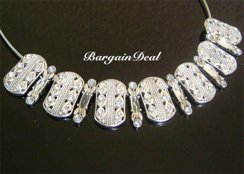 R100 only! Elegant Silver Necklace with 54stone Sparkling Genuine Crystal!!