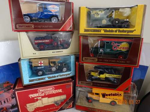 8 X MatchBox - Models of Yesteryear -1:43 -Talbot Van,Leyland Lorry, Crossley, "TT"- Awesome Set-WOW