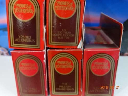 Matchbox X 5 - Models of Yesteryear -1:43 Buses and Coaches-leyland,AEC,Tramcar etc - Awesome Set