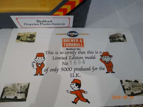 Corgi -4 X Bedford O Pantechnicon -  1 x Limited Ed -Hard to Find Items - Bargain