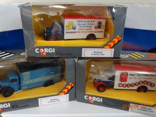 Corgi -3 X Bedford O Series Vans  - Delivery trucks - Wow - Hard to Find Items - Bargain