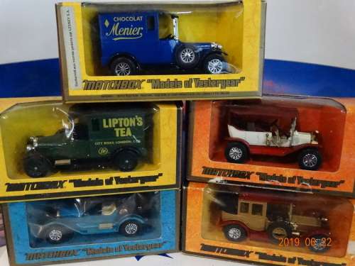 Matchbox X 5 CARS - Models of Yesteryear -1:43 - Rolls Royce, Stutz Roadster, Talbot V- Awesome Set