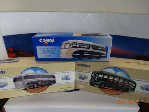 Corgi x 3 - AEC Regal + Burlingham Seagulls - Box sets 3 x Ltd Editions-Hard to Find Items - Bargain