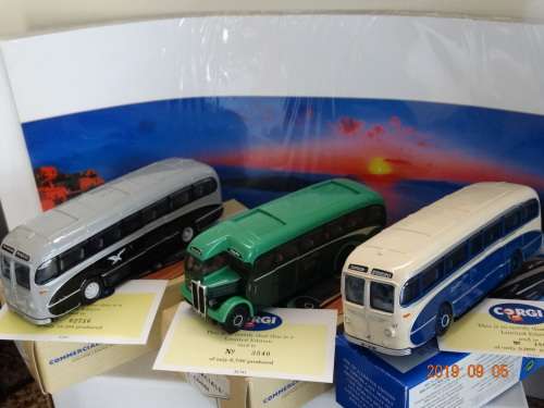 Corgi x 3 - AEC Regal + Burlingham Seagulls - Box sets 3 x Ltd Editions-Hard to Find Items - Bargain