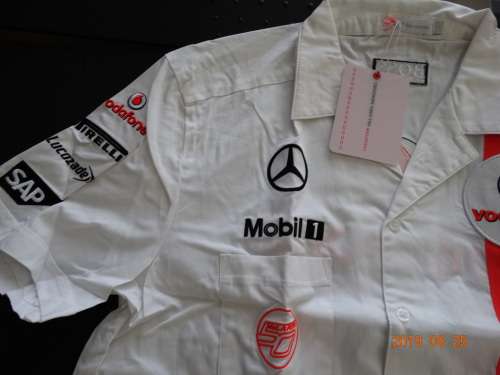 Mclaren Mercedes Vodafone - Team Shirt for Men - L-  50th Anniversar Brand New - Official Gear - WOW