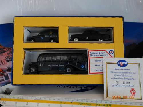 Corgi x 3 Models - Box set  - Battle of Britain - 50th Aniversary -  Ltd Edition -Hard to Find Items