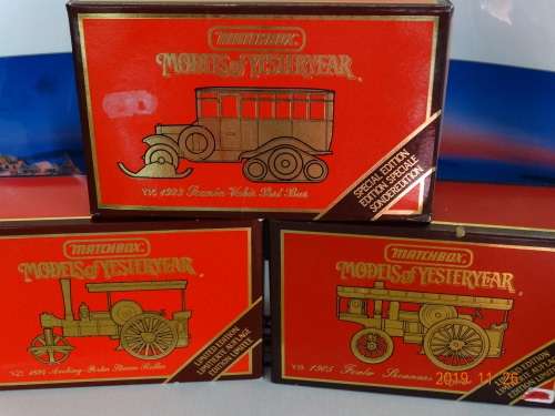 MatchBox - Models of Yesteryear -x 3 box sets  -  includes -Y16, Y19 & Y-21  -  WOW