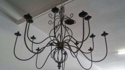 Huge Iron Chandelier.