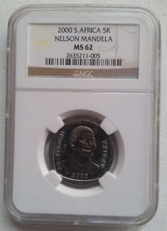 2000 SMILEY Mandela R5 NGC Graded MS62