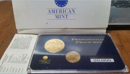 2007 George Washington Presidential Proof Set in original envelope and  COA