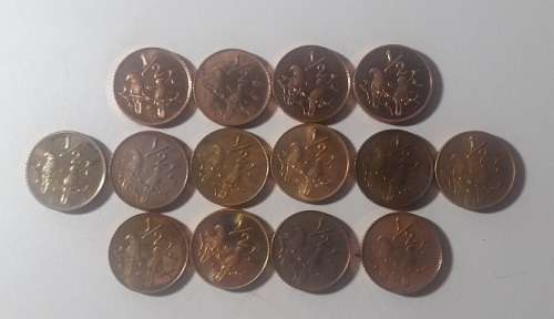 Full collection South Africa Proof 1/2 cent 1970 to 1983