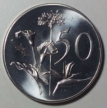 GREAT 1965 PROOF AFRIKAANS 50C