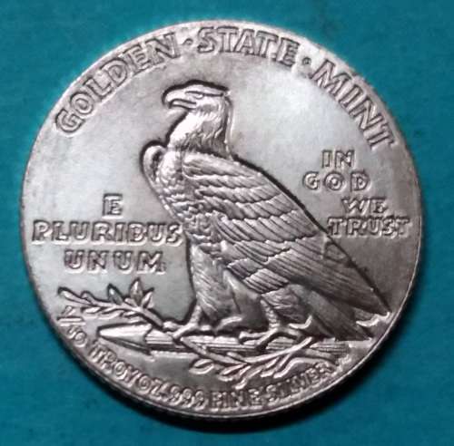 SALE!! 1/10th Silver Indian Head