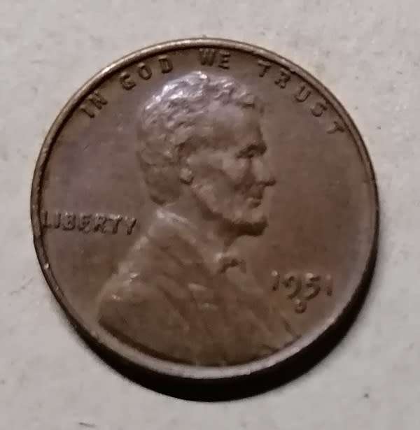 1951 USA D Lincoln 1 Cent Wheat Penny