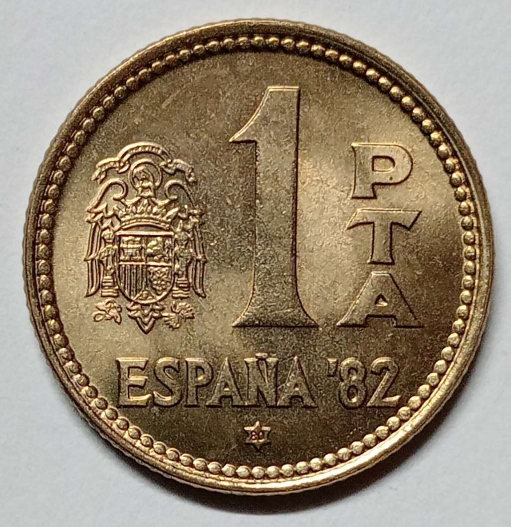 BRILLIANT 1980 SPAIN (12TH WORLD FOOTBALL 1982 SPAIN 1 PESETA