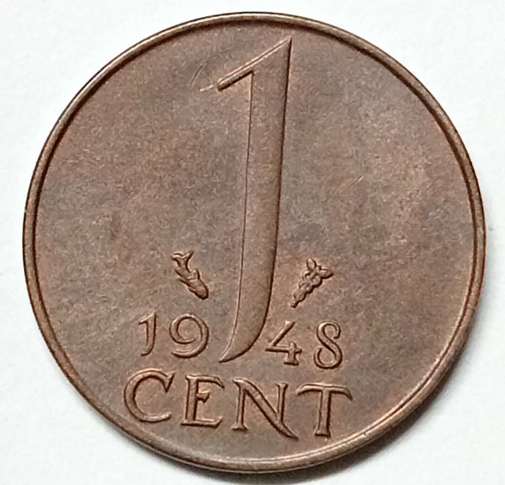 1948 Netherlands 1 cent - Brilliant uncirculated