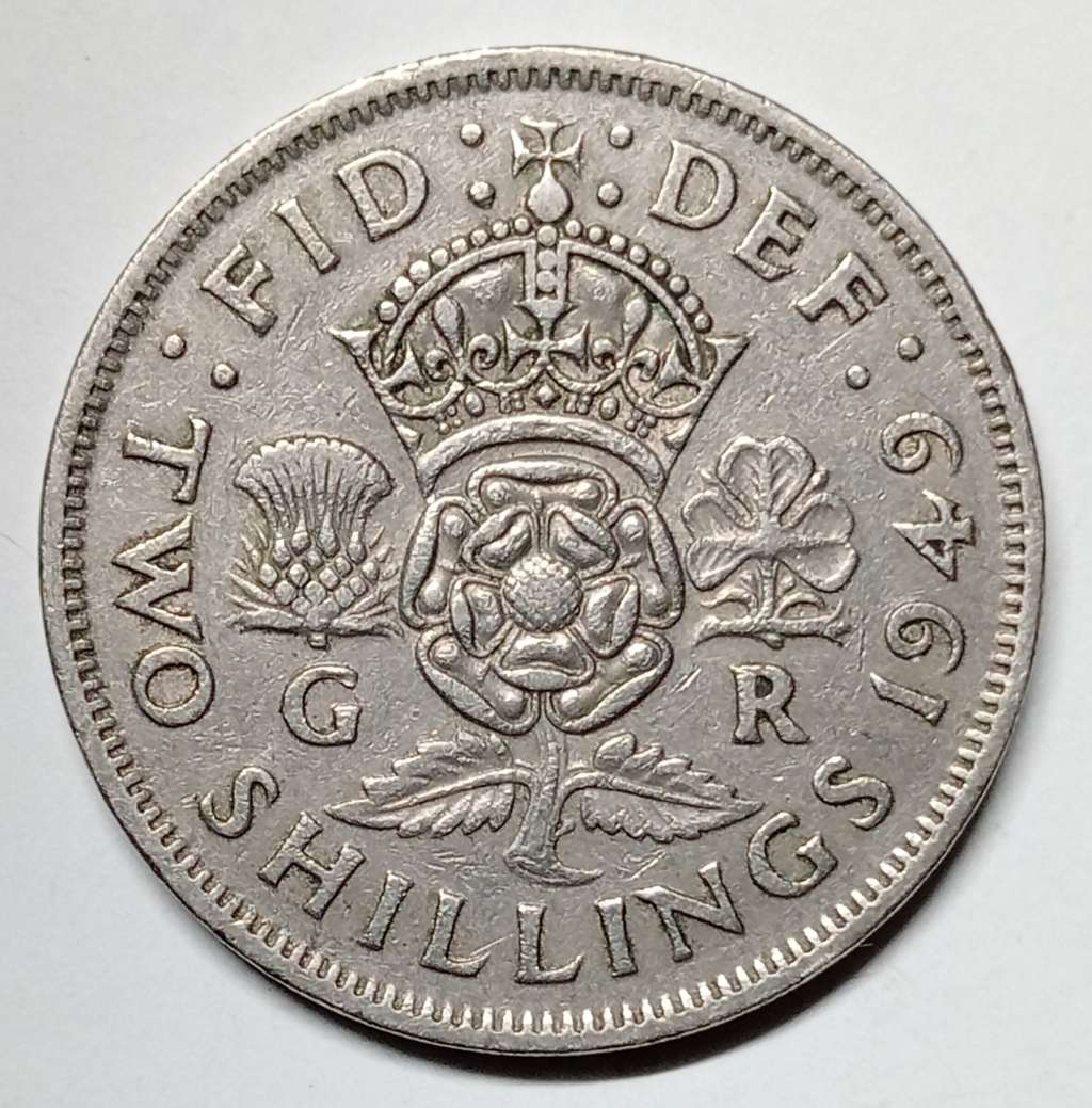 GREAT 1949 MINT SET HALF CROWN, 2 SHILLING, SHILLING AND SIXPENCE