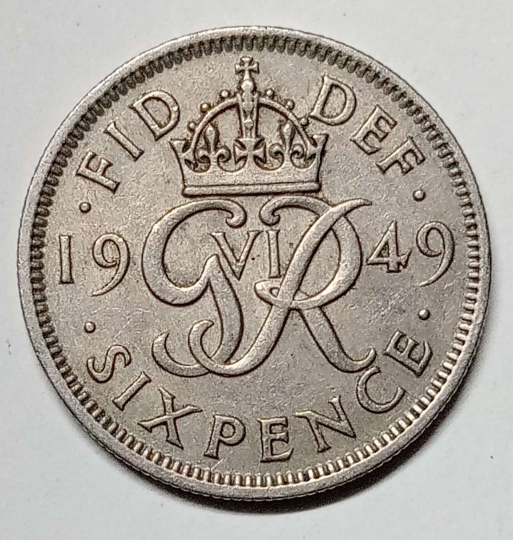 GREAT 1949 MINT SET HALF CROWN, 2 SHILLING, SHILLING AND SIXPENCE