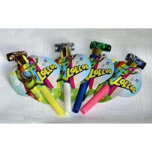 Lollos plastiek met foil "blow outs" - fluit geluid