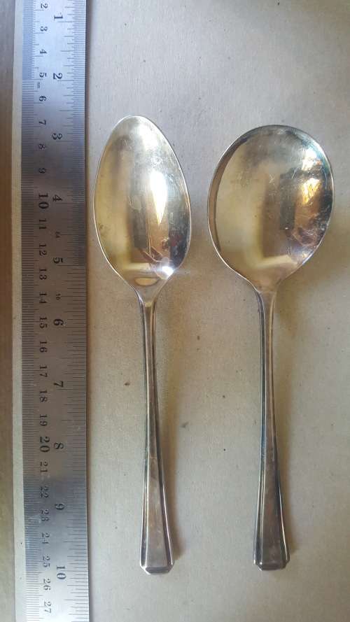 Vintage - Silver Plated - Sheffield - England - Pair Of Spoons