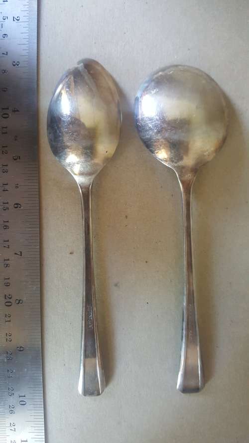 Vintage - Silver Plated - Sheffield - England - Pair Of Spoons