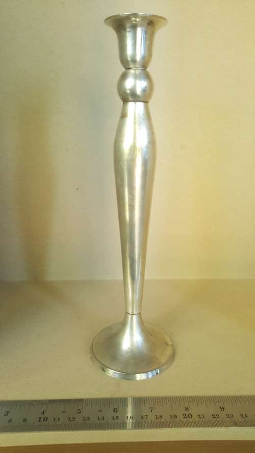 Vintage | Silver Plated - Solid Tall Candlestick Holder