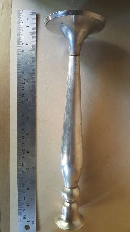 Vintage | Silver Plated - Solid Tall Candlestick Holder