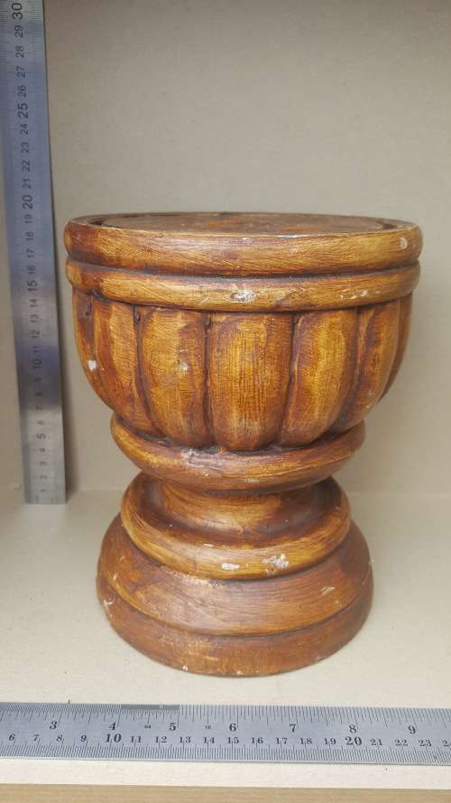 Large Wooden - Pillar style Candle Holder