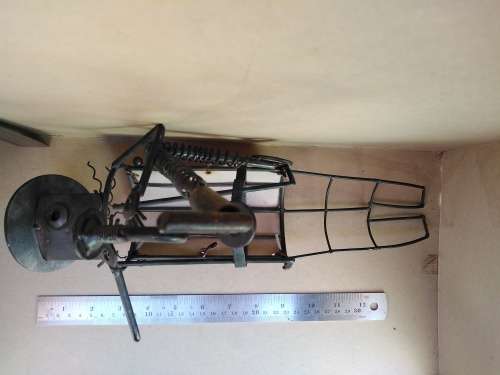 Steampunk - Saxophone Player Wine Bottle Holder