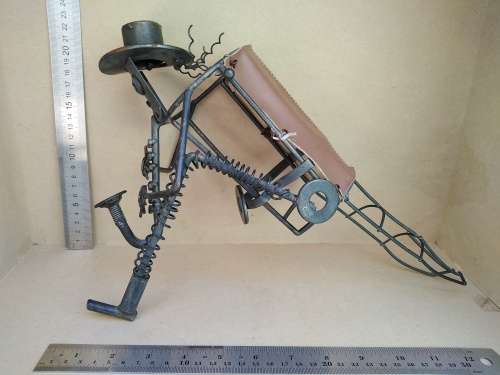 Steampunk - Saxophone Player Wine Bottle Holder