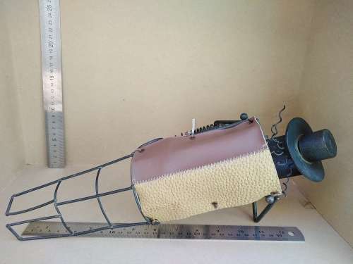 Steampunk - Saxophone Player Wine Bottle Holder