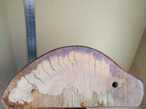 Vintage! Beautiful One-Off - Solid Wood Section - Candle Holder / Bud Vase / Bookend