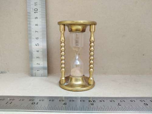 Vintage! Small Brass - Hour Glass / Sand Timer - Wellington