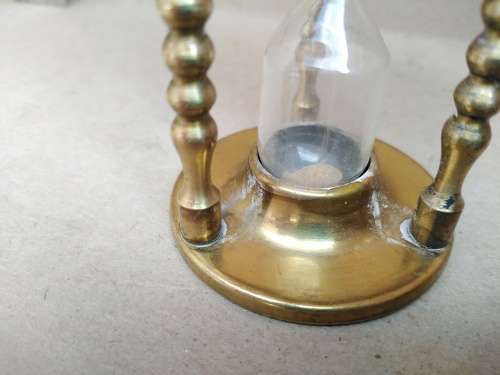 Vintage! Small Brass - Hour Glass / Sand Timer - Wellington