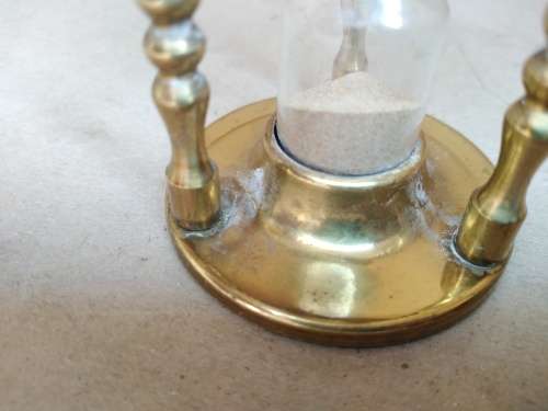 Vintage! Small Brass - Hour Glass / Sand Timer - Wellington