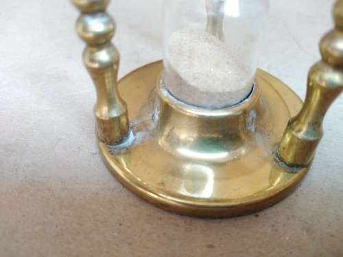 Vintage! Small Brass - Hour Glass / Sand Timer - Wellington