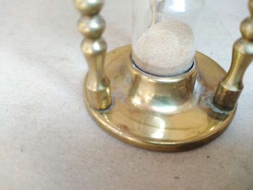Vintage! Small Brass - Hour Glass / Sand Timer - Wellington