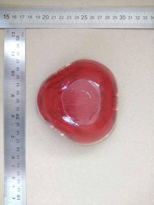 Vintage!  - Murano - Heavy Red Glass Ashtray
