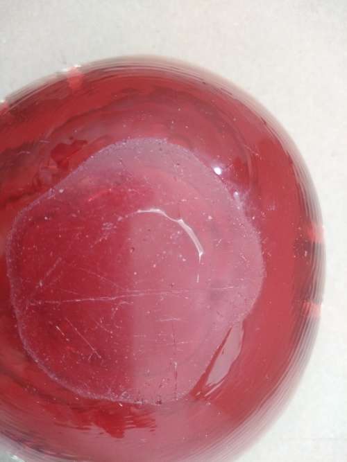 Vintage!  - Murano - Heavy Red Glass Ashtray