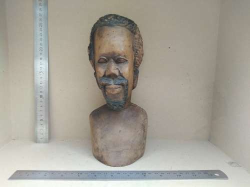 Africana! Hand Carved Wooden Bust - Shona Male