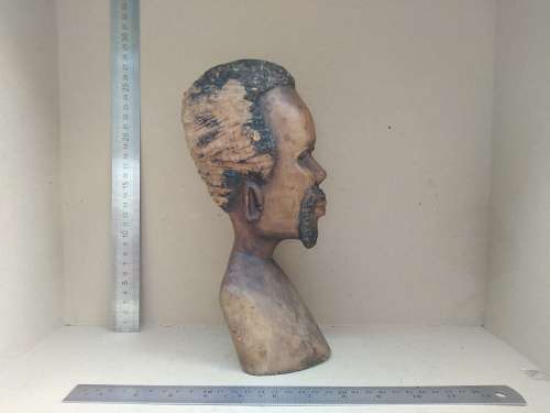 Africana! Hand Carved Wooden Bust - Shona Male