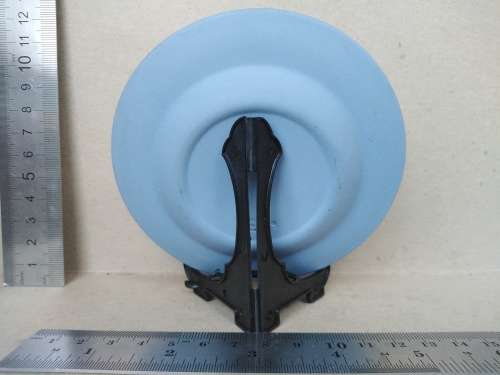 Vintage! Charles And Diana Royal Wedding - 1981 - Pair Of Wedgwood Blue Jasperware Plates (w/stands)