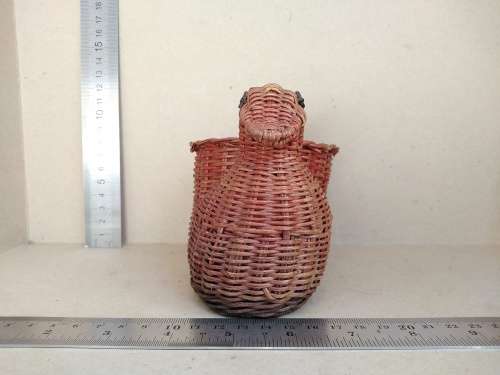 Vintage! Wicker Duck Basket Flower Pot Holder