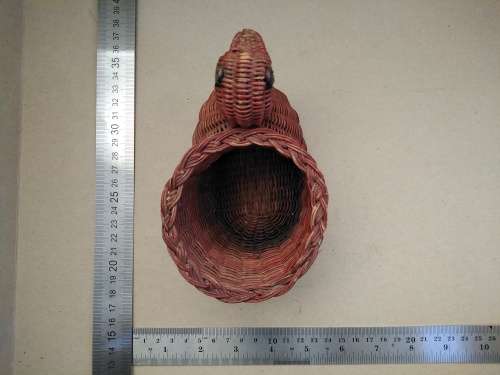 Vintage! Wicker Duck Basket Flower Pot Holder