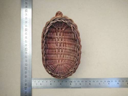 Vintage! Wicker Duck Basket Flower Pot Holder